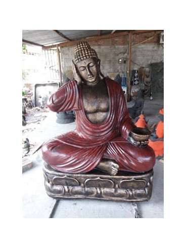 red buddha statue