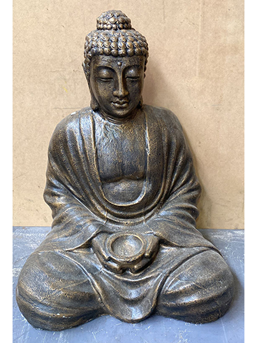 sitting buddha with bowl