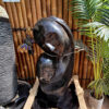 black Terrazzo water feature