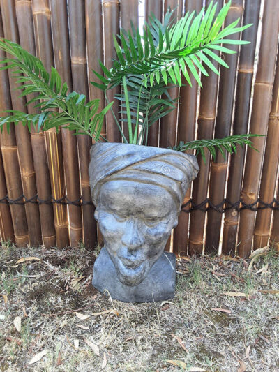 African Lady Face Planter Grey