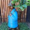 Rabbit Standing Planter blue