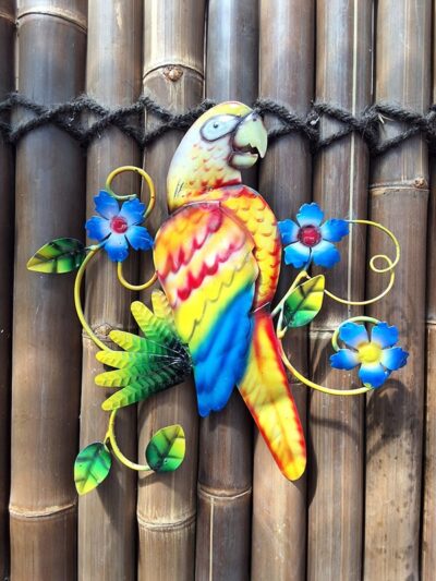 Parrot with flowers