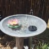 Round Shape Terrazzo Bird Bath Grey
