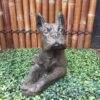 Boxer Dog Laying Down Statue