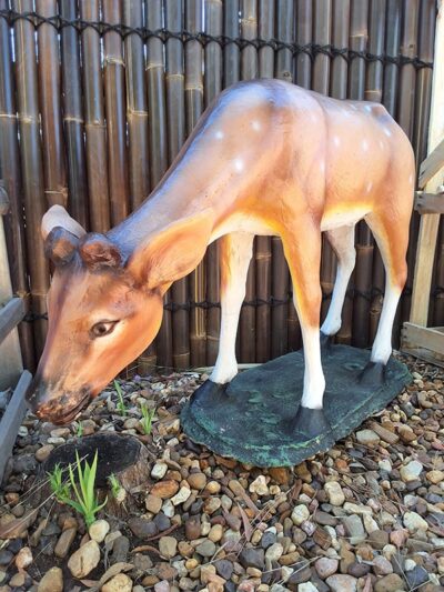 Deer Head Down Statue