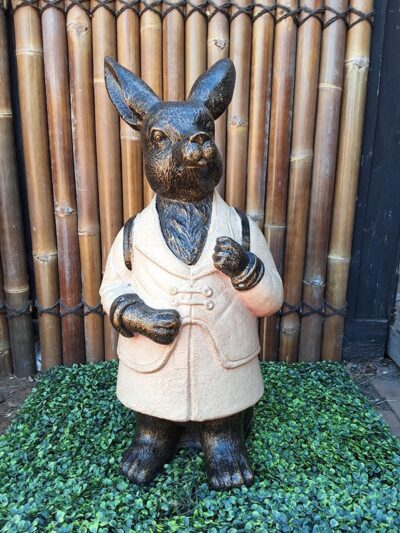 Rabbits standing statue (White, Blue, Green, Cream)