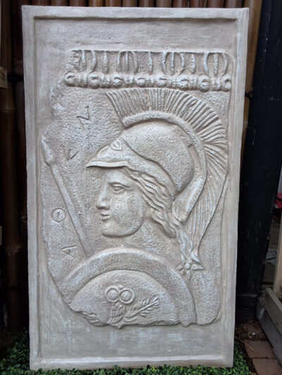 Roman Greek Athena with Shield Wall Decor Plaque
